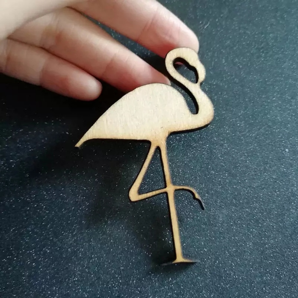 Laser Cut Wood Flamingos Set of 50